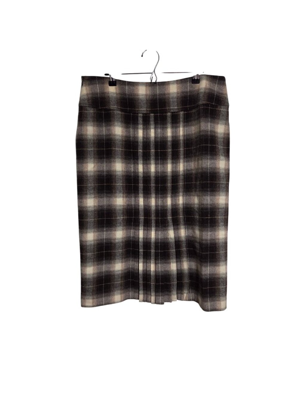 Vintage 90s Doncaster Plaid Wool Blend Pleated Skirt Sz 12 Dark Academia Preppy